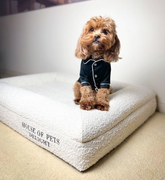 Medium Plush Bouclé Memory Foam Dog Bed - Premium Comfort for Pets