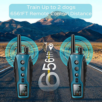 2000-Metre Range Advanced Remote Dog Training Collar