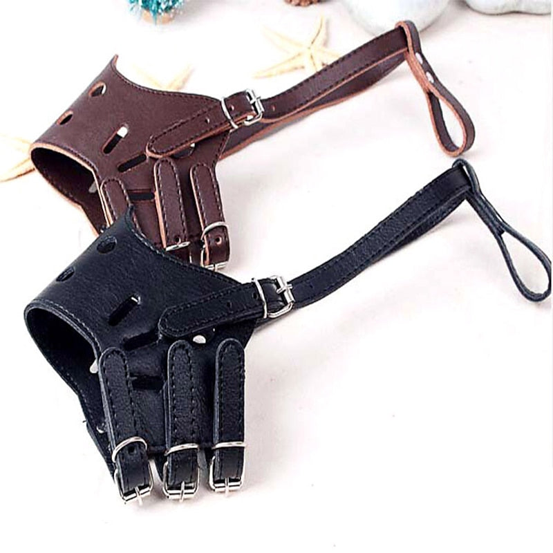 Leather Dog Muzzle for Safe and Comfortable Control