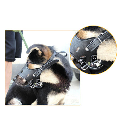 Leather Dog Muzzle for Safe and Comfortable Control