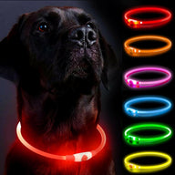 LED Dog Collar, Light Up Dog Collars, Rechargeable Dog Lights for Night Walking.